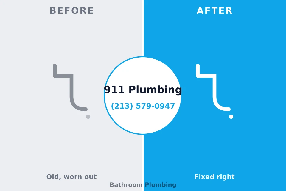 Before and after: plumbing repair Wilder, ID
